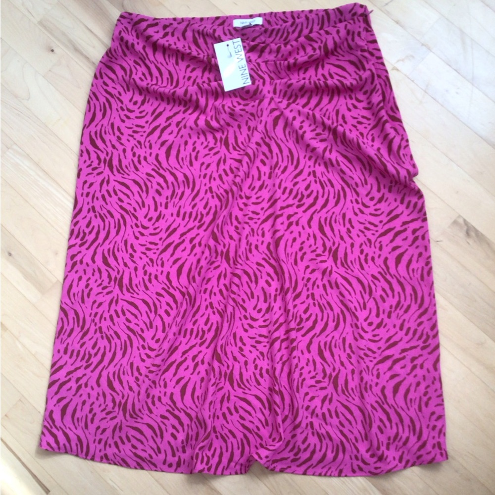 Nine West Fuchsia Patterned Skirt